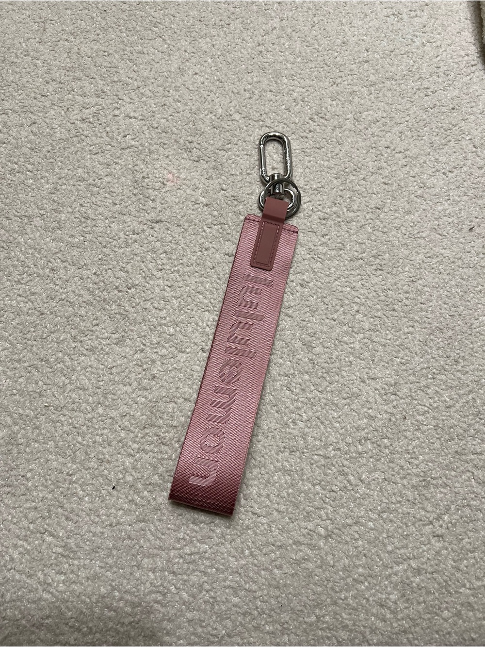 lululemon athletica Rose Pink Key & Card Holder Strap with Metal Clip